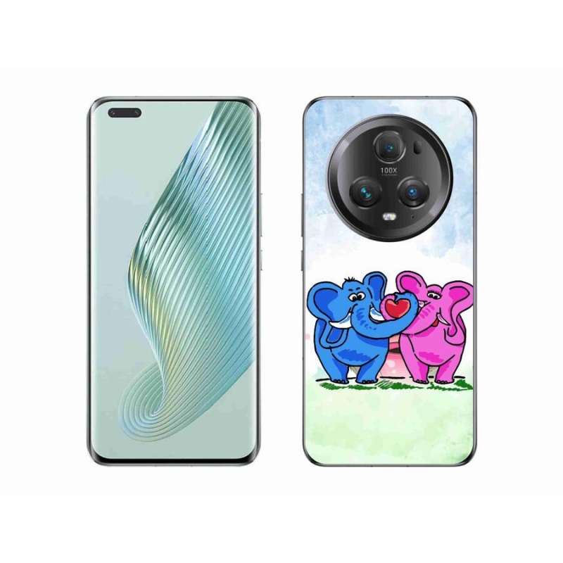 Gelový kryt mmCase na mobil Honor Magic 5 Pro 5G - zamilovaní sloni