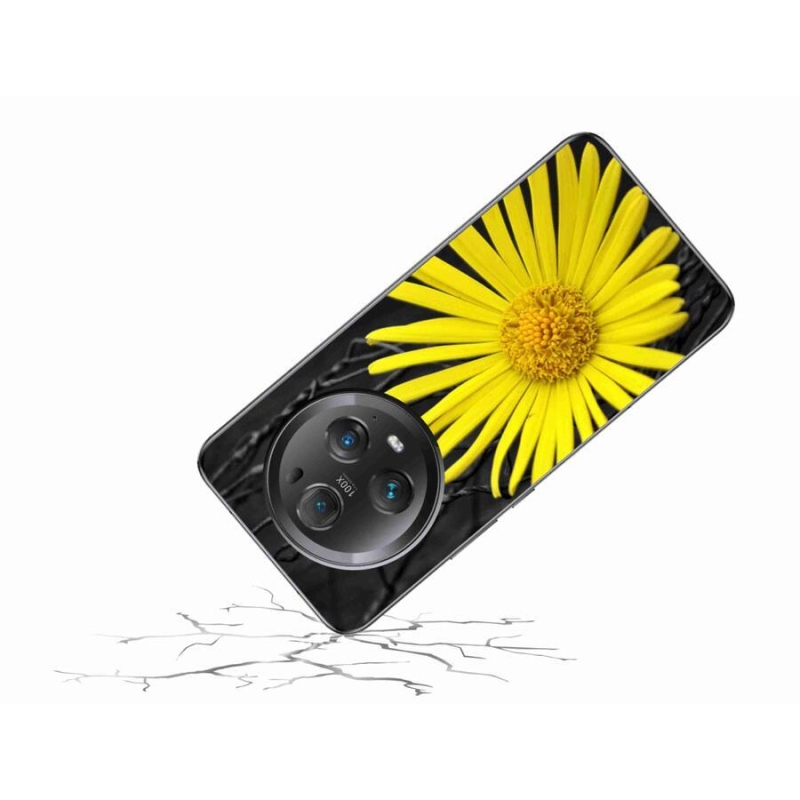 Gelový kryt mmCase na mobil Honor Magic 5 Pro 5G - žlutá květina