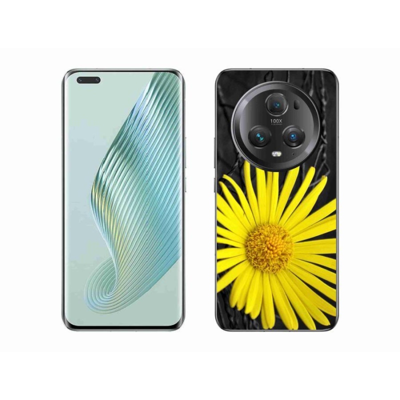 Gelový kryt mmCase na mobil Honor Magic 5 Pro 5G - žlutá květina