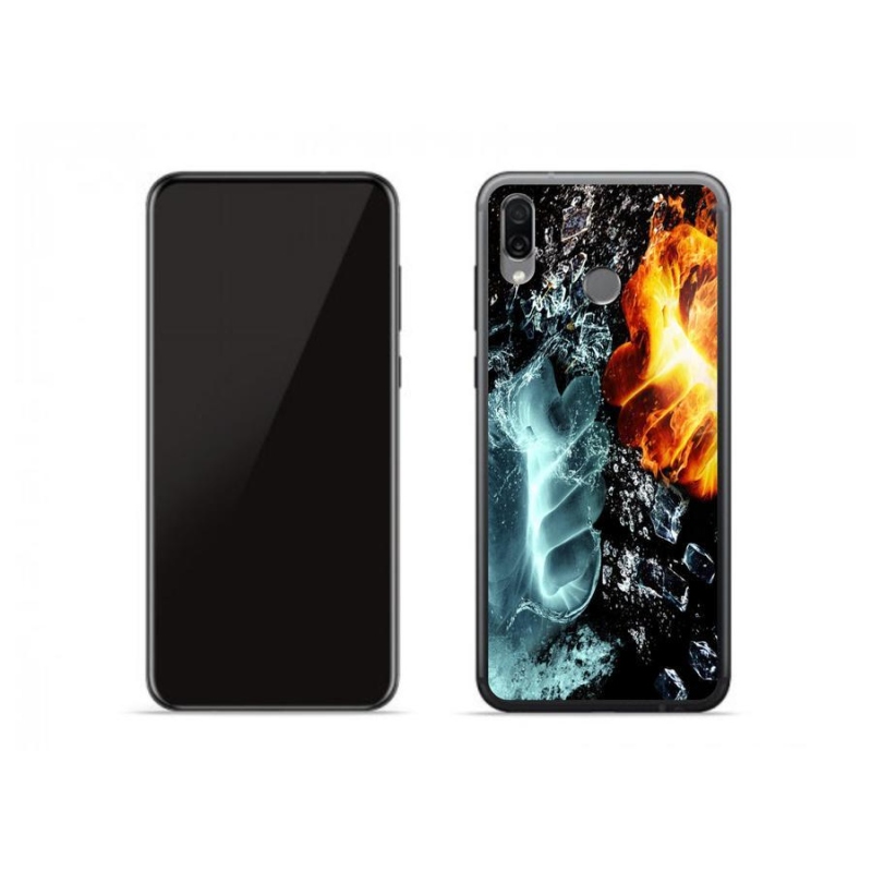 Gelový kryt mmCase na mobil Honor Play - voda a oheň