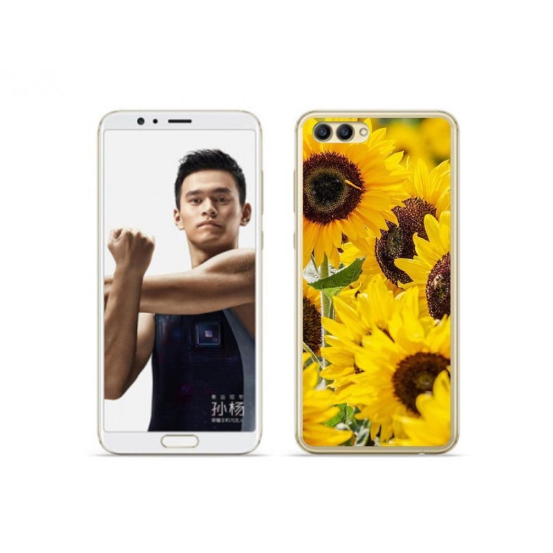 Gelový kryt mmCase na mobil Honor View 10 - slunečnice
