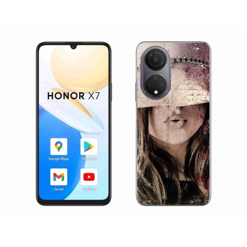 Gelový kryt mmCase na mobil Honor X7 - dívka