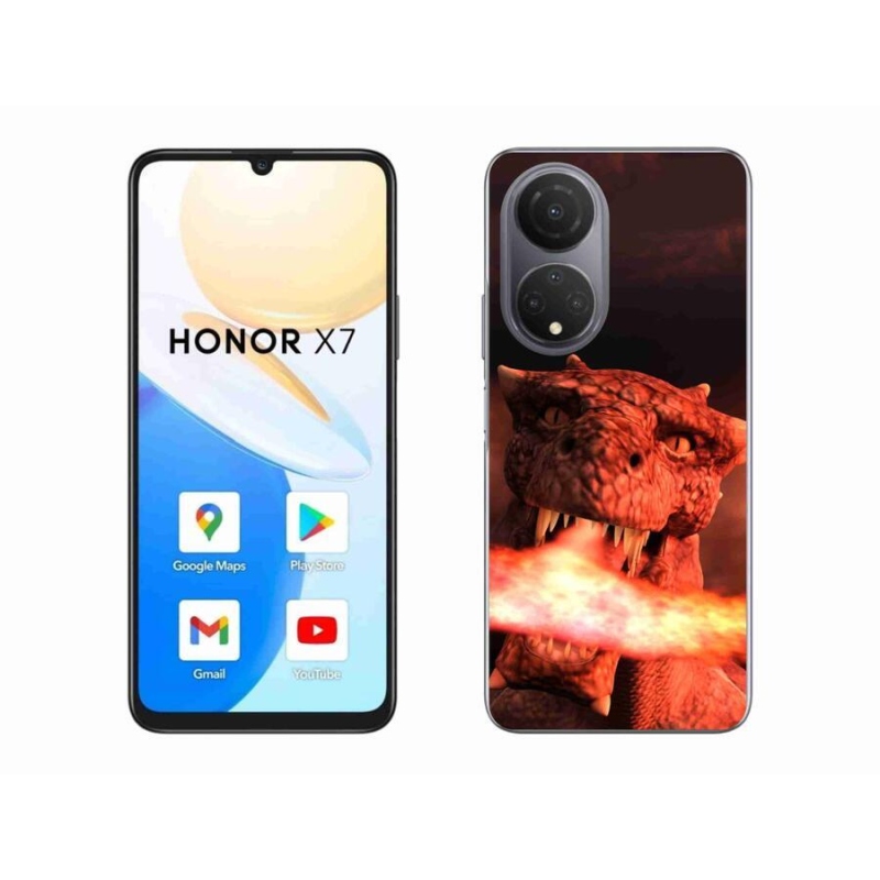 Gelový kryt mmCase na mobil Honor X7 - drak