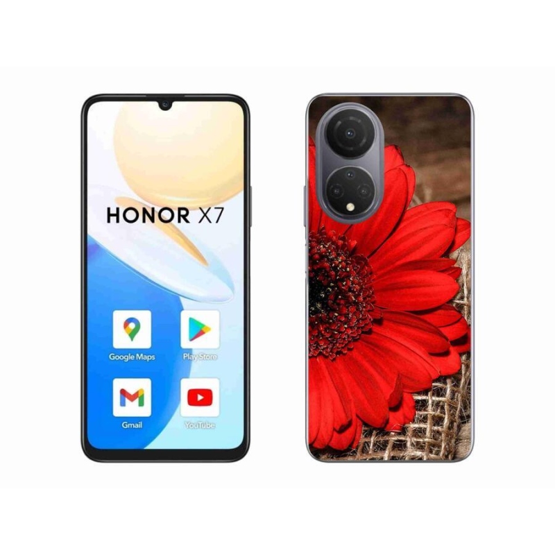 Gelový kryt mmCase na mobil Honor X7 - gerbera