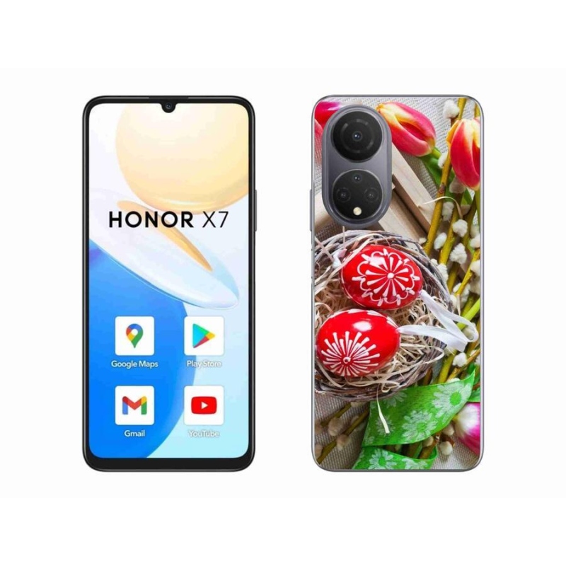 Gelový kryt mmCase na mobil Honor X7 - kraslice