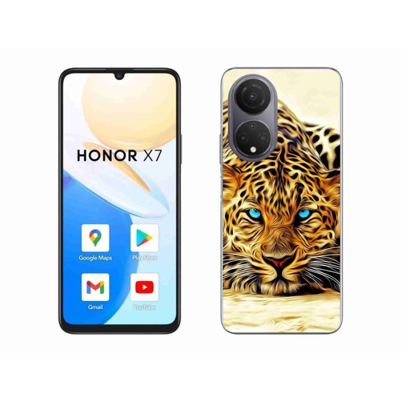 Gelový kryt mmCase na mobil Honor X7 - kreslený tygr