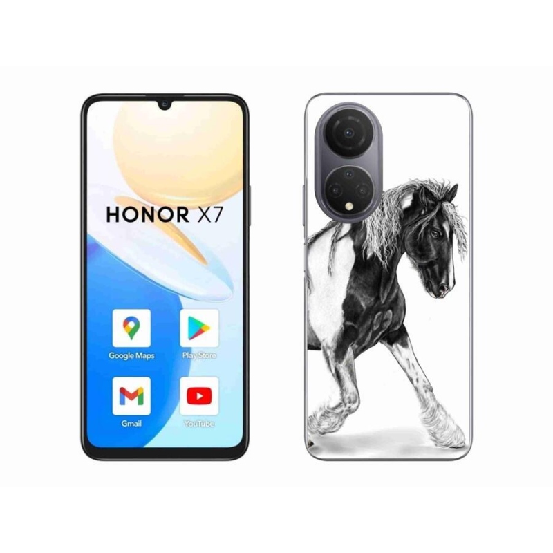 Gelový kryt mmCase na mobil Honor X7 - kůň