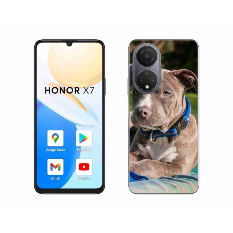 Gelový kryt mmCase na mobil Honor X7 - pitbull