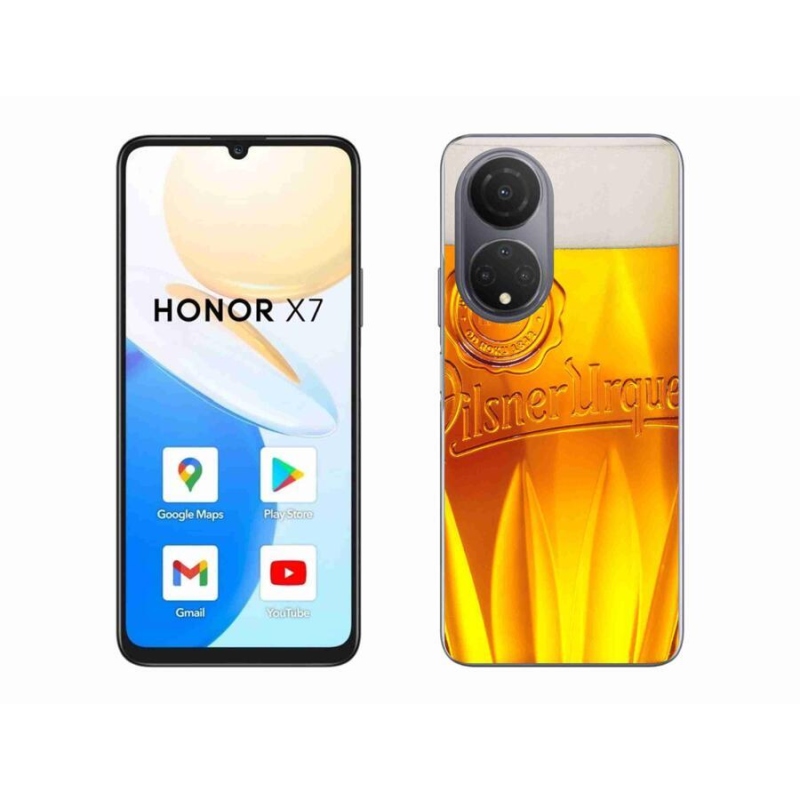 Gelový kryt mmCase na mobil Honor X7 - pivo