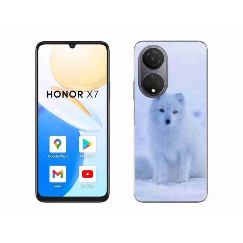 Gelový kryt mmCase na mobil Honor X7 - polární liška