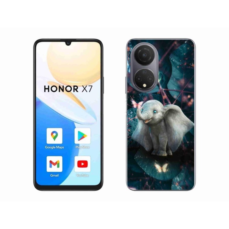 Gelový kryt mmCase na mobil Honor X7 - roztomilý slon