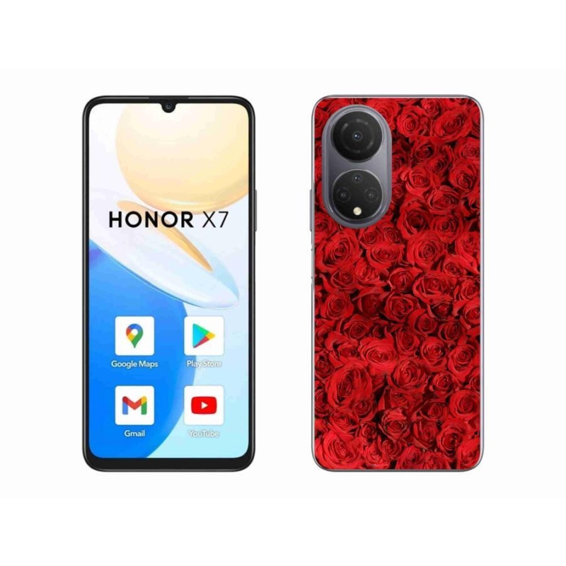 Gelový kryt mmCase na mobil Honor X7 - růže