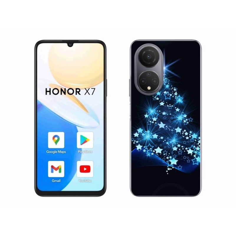 Gelový kryt mmCase na mobil Honor X7 - vánoční stromek