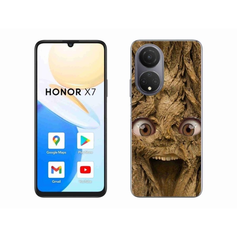 Gelový kryt mmCase na mobil Honor X7 - veselý strom s očima