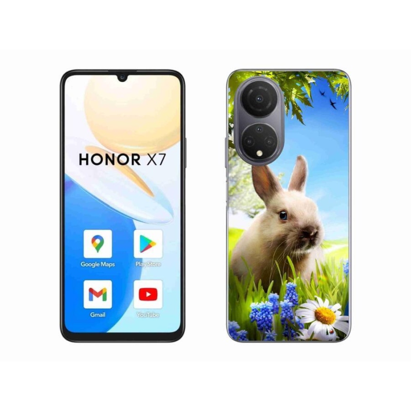 Gelový kryt mmCase na mobil Honor X7 - zajíček