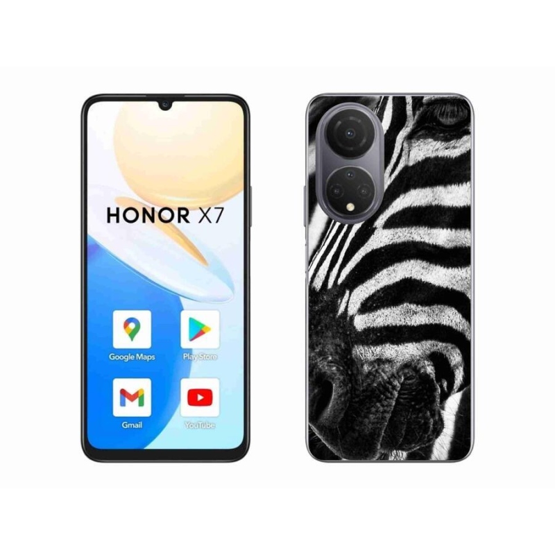 Gelový kryt mmCase na mobil Honor X7 - zebra