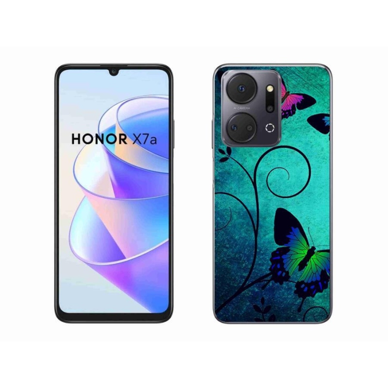 Gelový kryt mmCase na mobil Honor X7a - barevní motýli