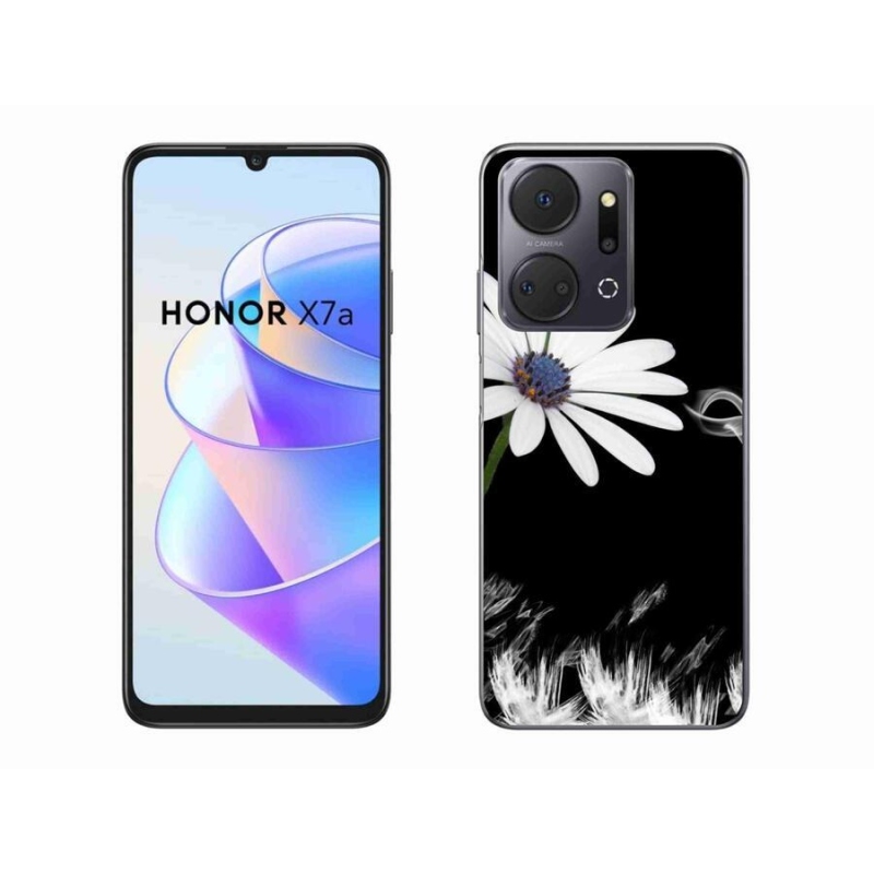 Gelový kryt mmCase na mobil Honor X7a - bílá květina