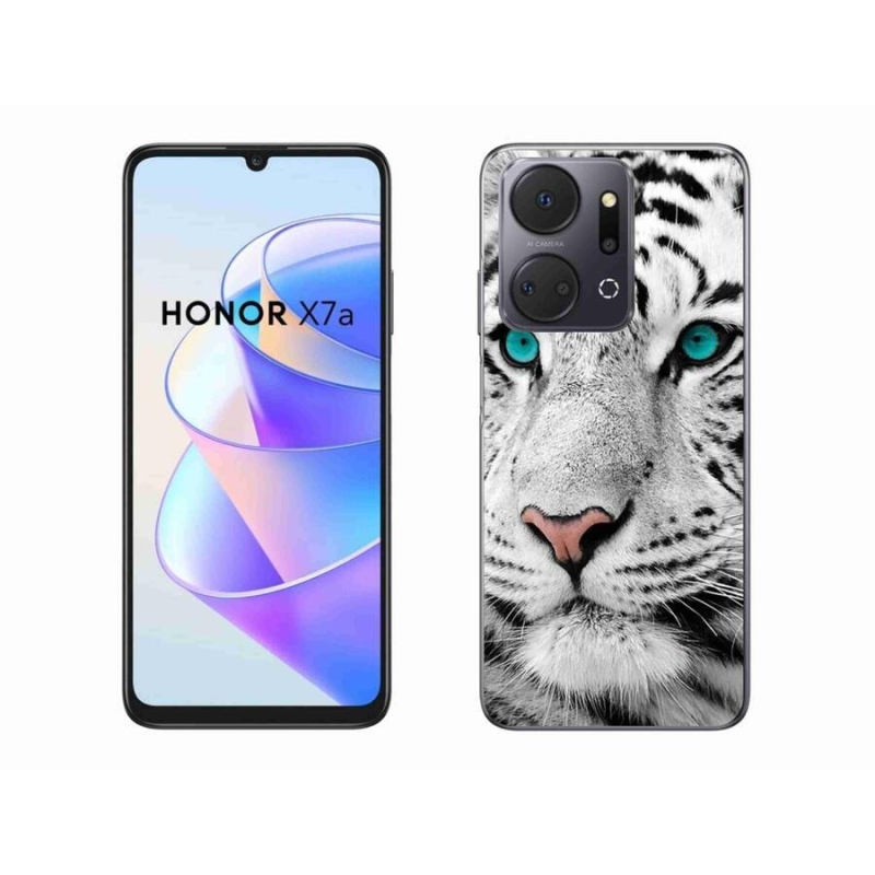Gelový kryt mmCase na mobil Honor X7a - bílý tygr