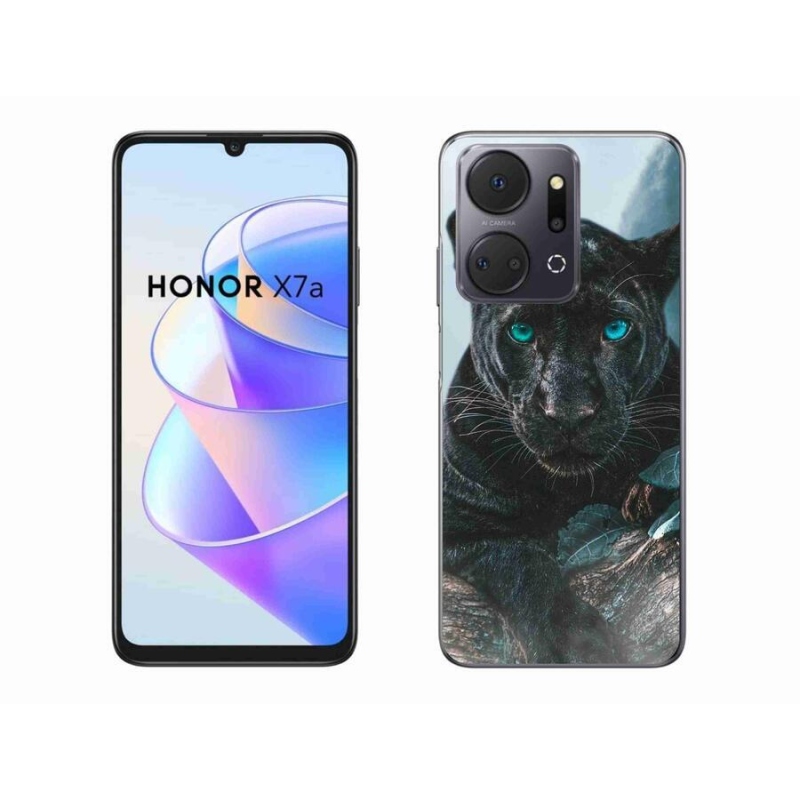 Gelový kryt mmCase na mobil Honor X7a - černý panter