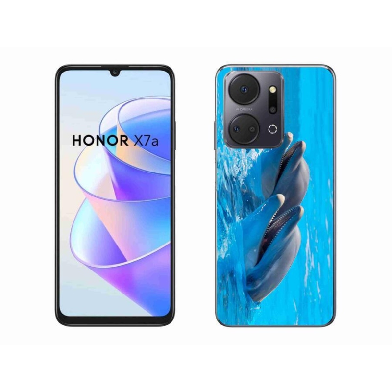 Gelový kryt mmCase na mobil Honor X7a - delfíni
