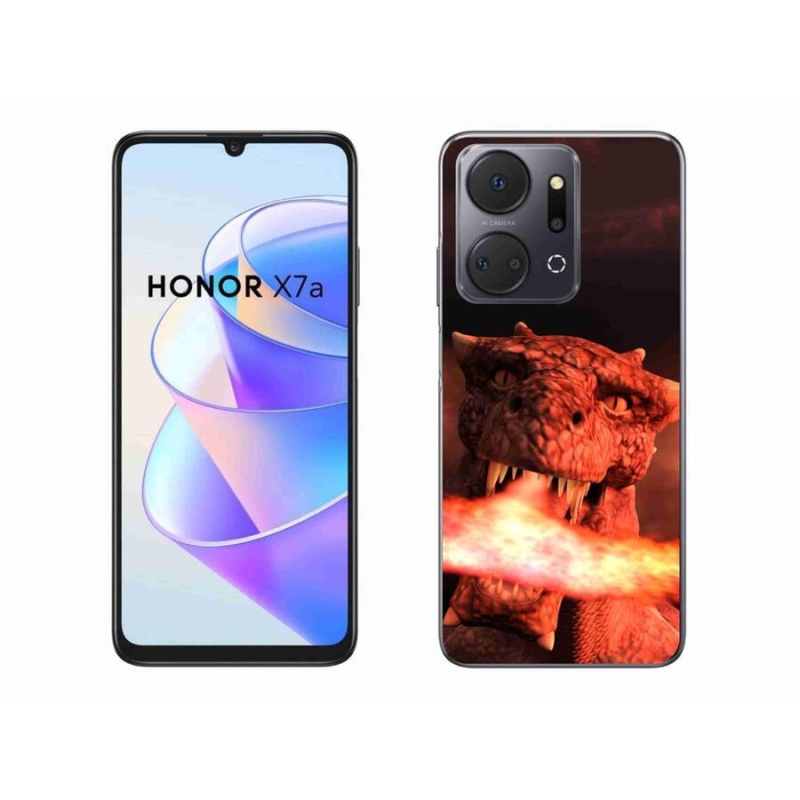 Gelový kryt mmCase na mobil Honor X7a - drak