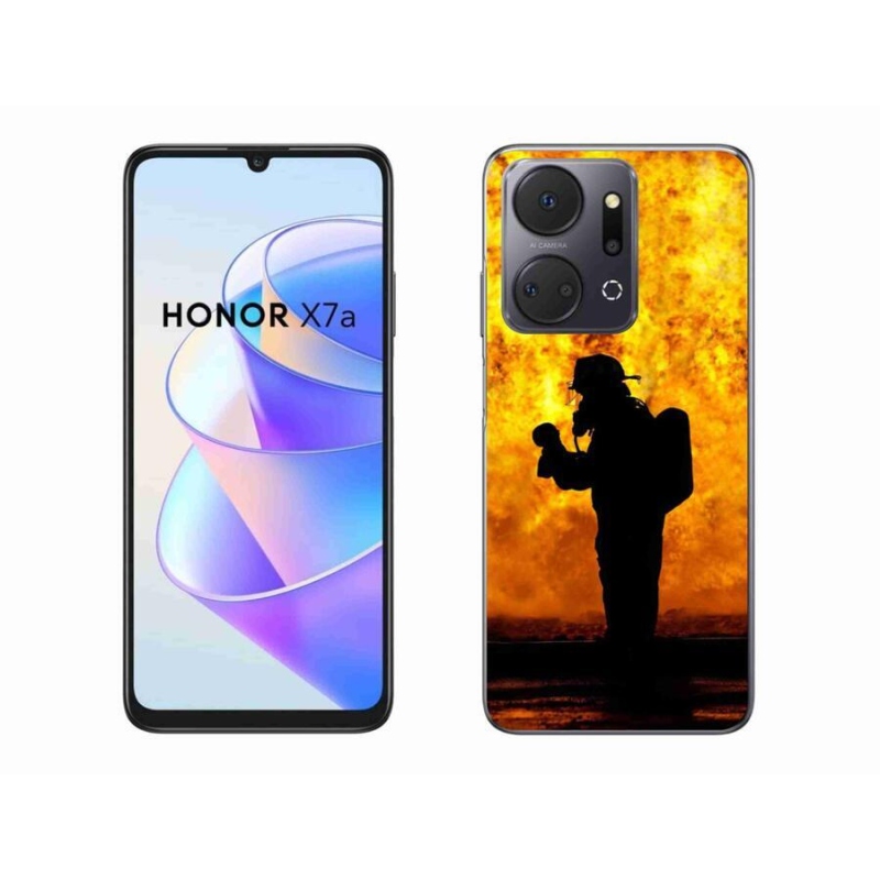 Gelový kryt mmCase na mobil Honor X7a - hasič