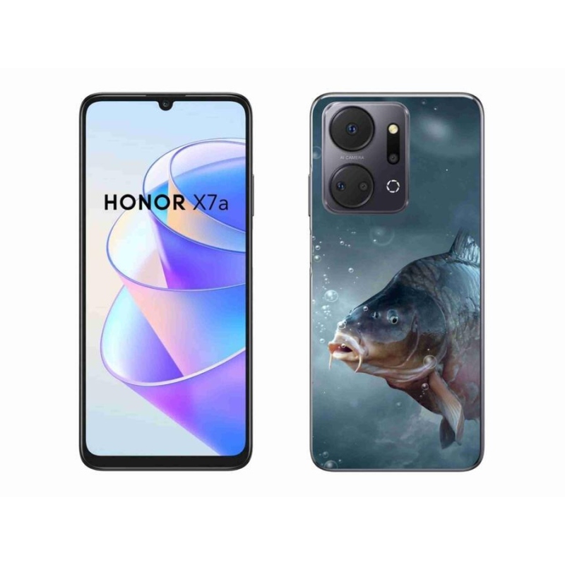 Gelový kryt mmCase na mobil Honor X7a - kapr a bublinky