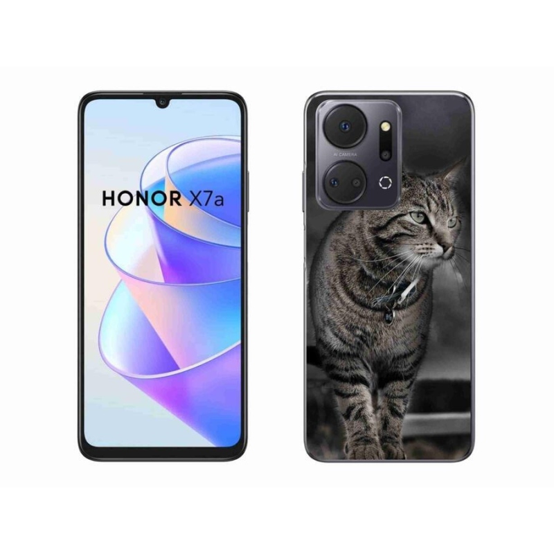 Gelový kryt mmCase na mobil Honor X7a - kočka