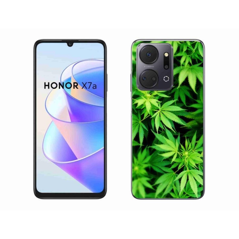 Gelový kryt mmCase na mobil Honor X7a - konopí 3