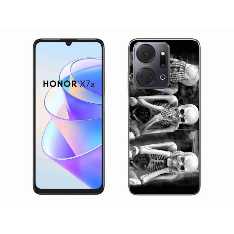 Gelový kryt mmCase na mobil Honor X7a - kostlivci