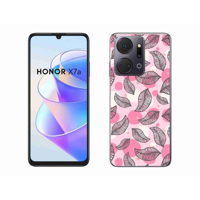 Gelový kryt mmCase na mobil Honor X7a - kreslené padající listy