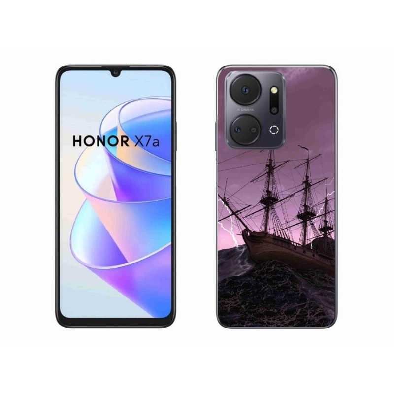 Gelový kryt mmCase na mobil Honor X7a - loď v bouři