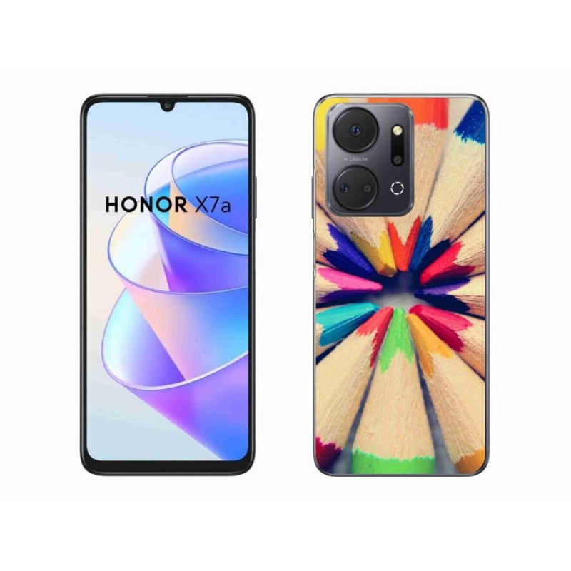 Gelový kryt mmCase na mobil Honor X7a - pastelky