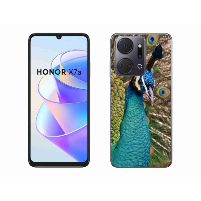 Gelový kryt mmCase na mobil Honor X7a - páv
