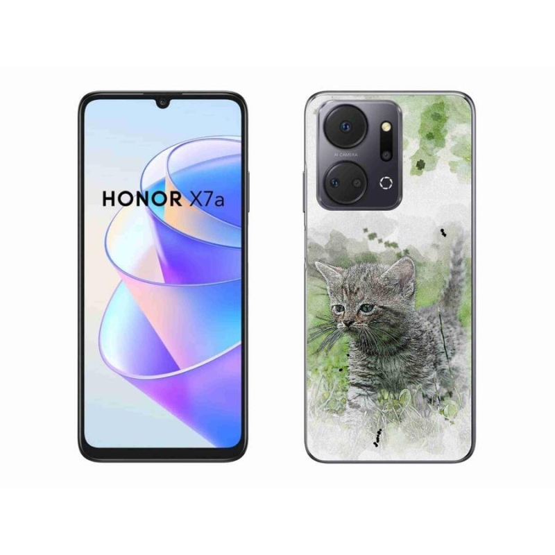 Gelový kryt mmCase na mobil Honor X7a - roztomilé kotě 1