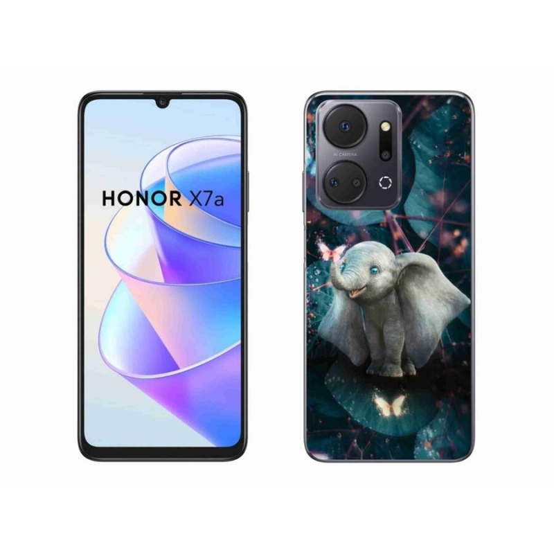 Gelový kryt mmCase na mobil Honor X7a - roztomilý slon