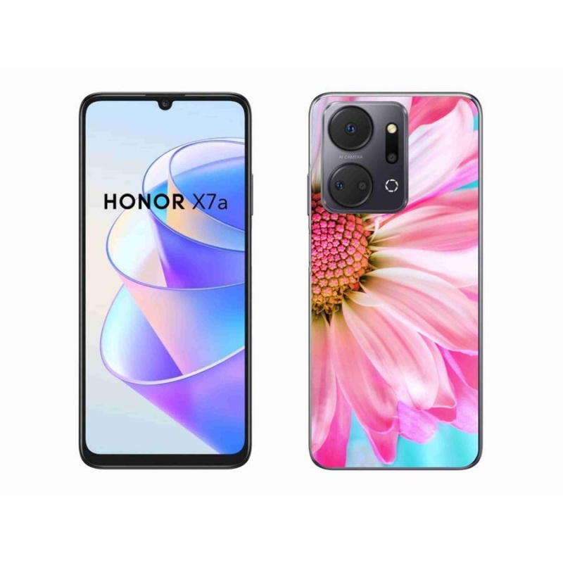 Gelový kryt mmCase na mobil Honor X7a - růžová květina