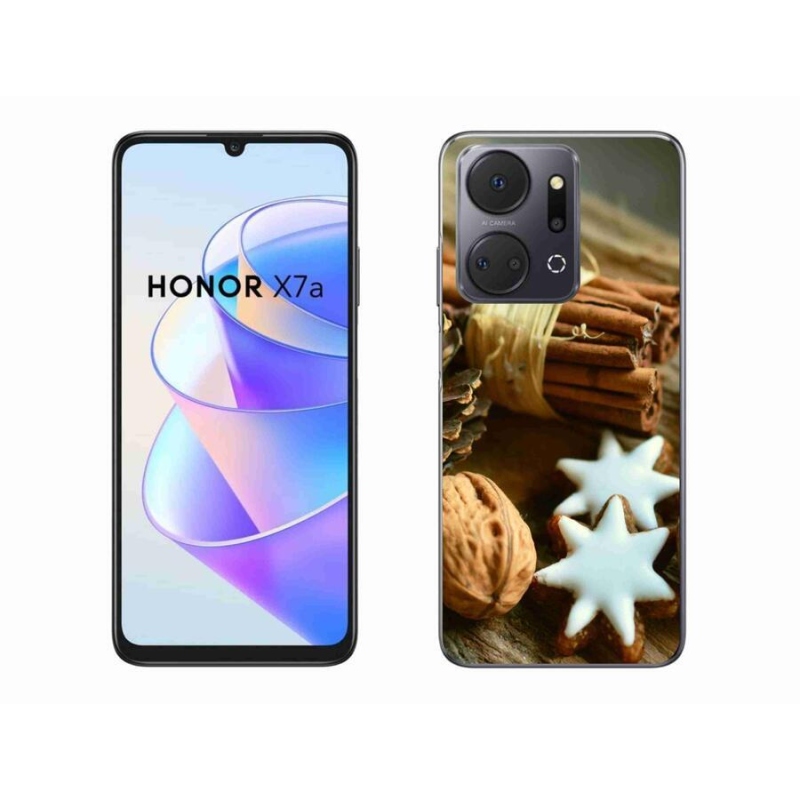 Gelový kryt mmCase na mobil Honor X7a - skořice a perníčky