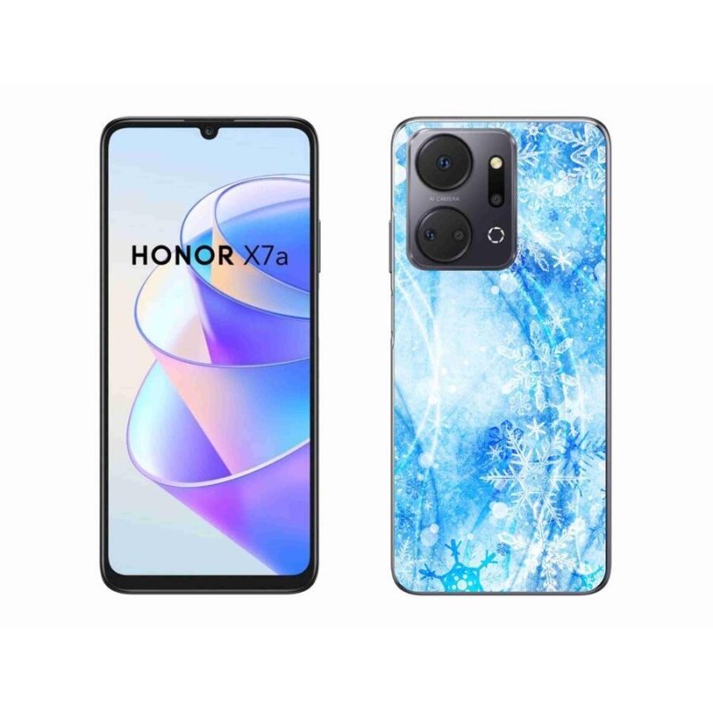 Gelový kryt mmCase na mobil Honor X7a - sněhové vločky