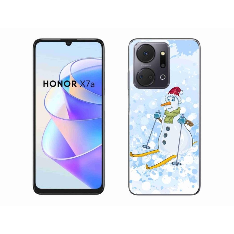 Gelový kryt mmCase na mobil Honor X7a - sněhulák