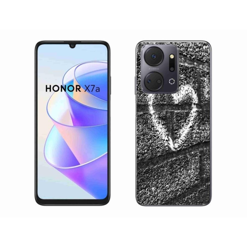 Gelový kryt mmCase na mobil Honor X7a - srdce na zdi
