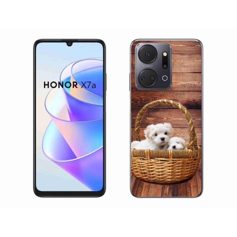 Gelový kryt mmCase na mobil Honor X7a - štěňátka
