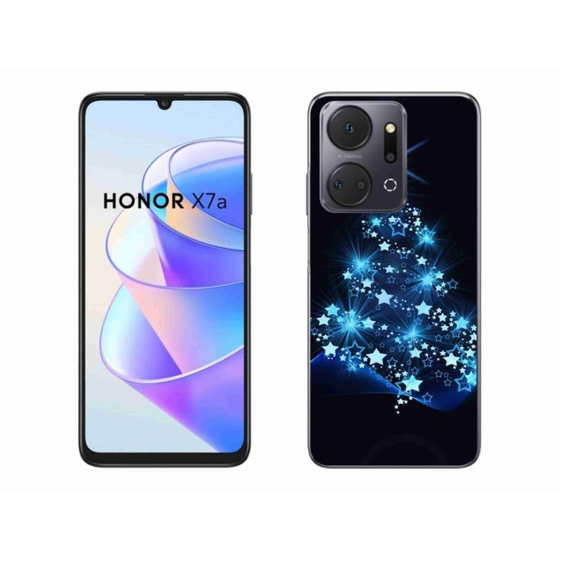 Gelový kryt mmCase na mobil Honor X7a - vánoční stromek