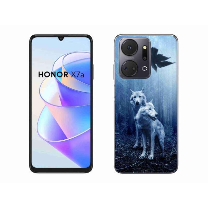 Gelový kryt mmCase na mobil Honor X7a - vlci v lese