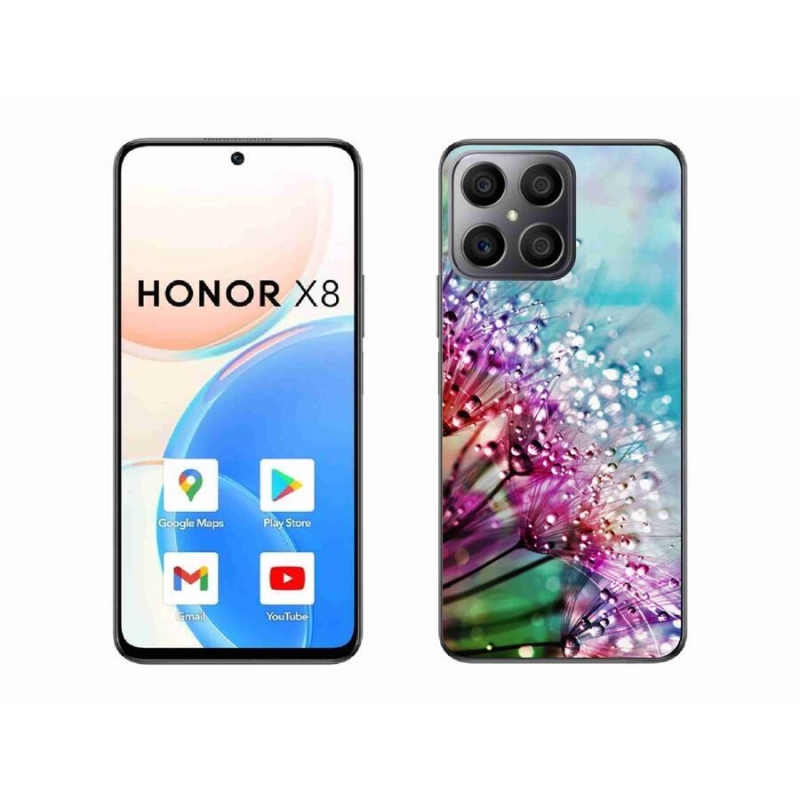 Gelový kryt mmCase na mobil Honor X8 4G - barevné květy