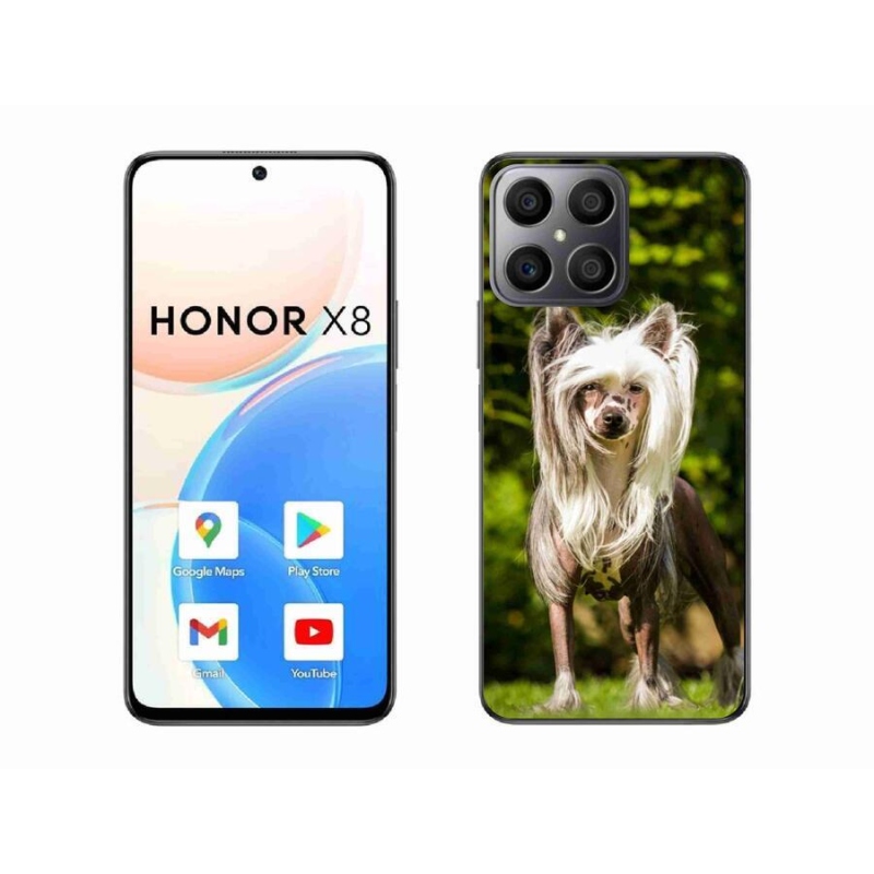 Gelový kryt mmCase na mobil Honor X8 4G - čínský chocholatý pes