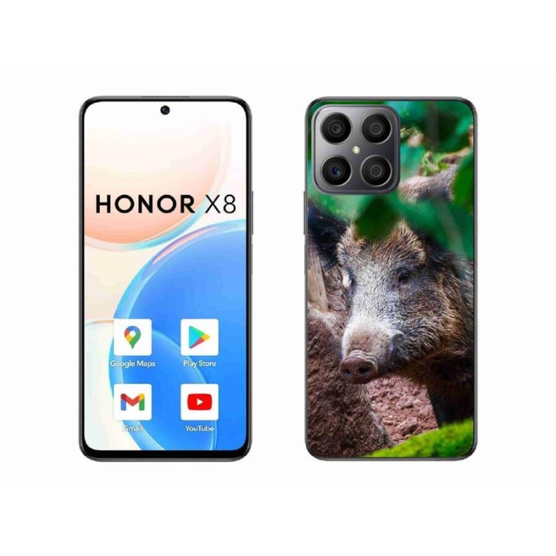 Gelový kryt mmCase na mobil Honor X8 4G - divoké prase
