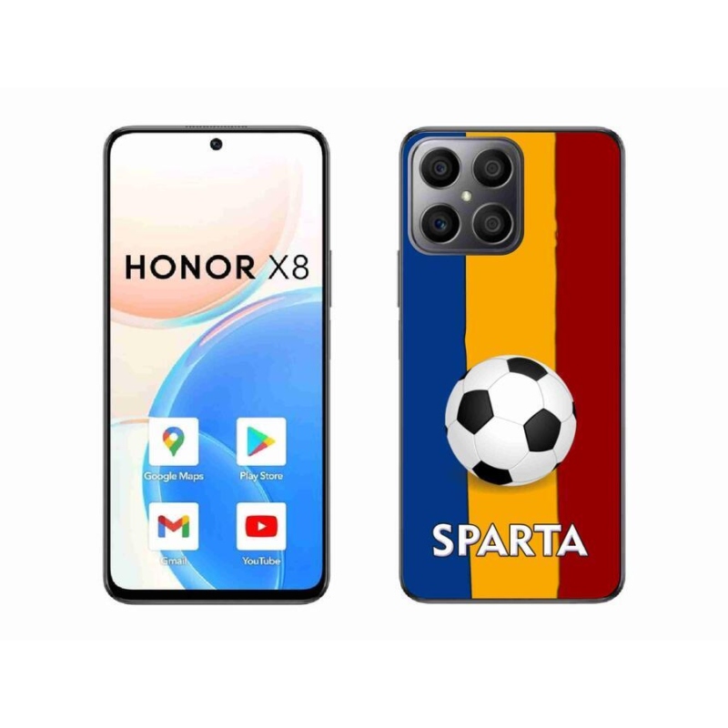 Gelový kryt mmCase na mobil Honor X8 4G - fotbal 1
