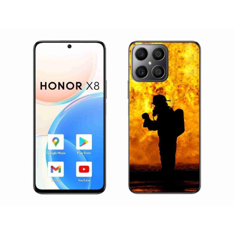 Gelový kryt mmCase na mobil Honor X8 4G - hasič